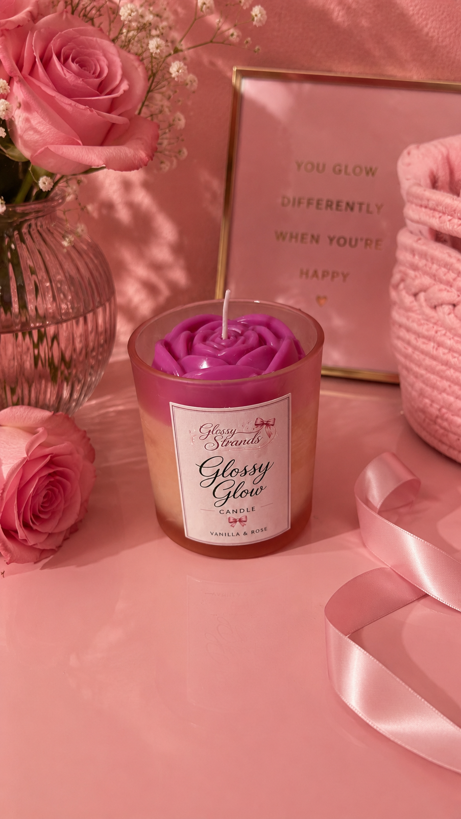 Glossy Glow Candle 💖